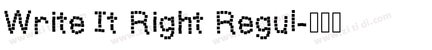 Write It Right Regul字体转换